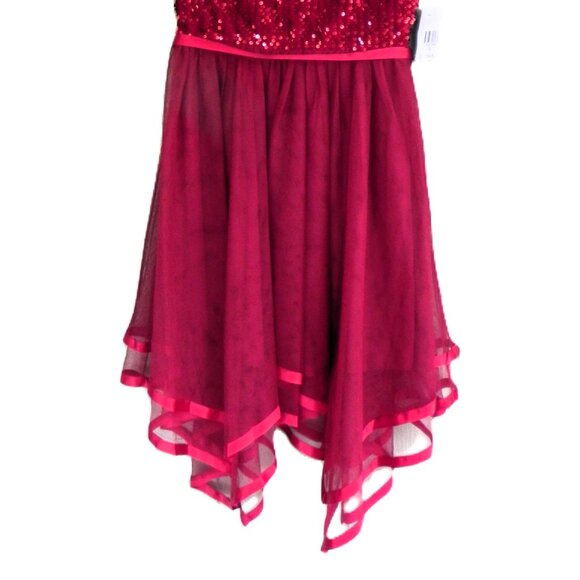 NWT Speechless Red Sequin Girl's Dress 12 or 14- Stunning for party or Holidays! - Picture 4 of 7